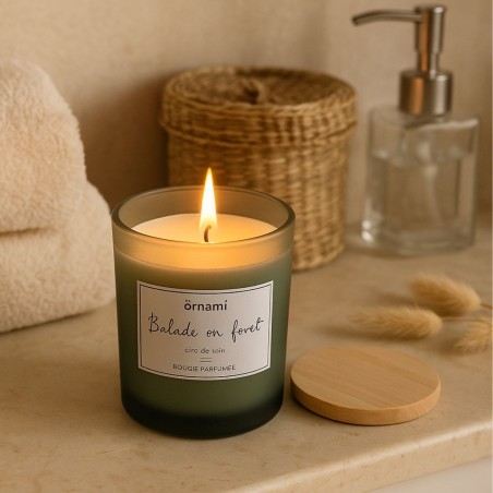 Bougie parfumée balade en forêt cire verte | Hashtag Déco