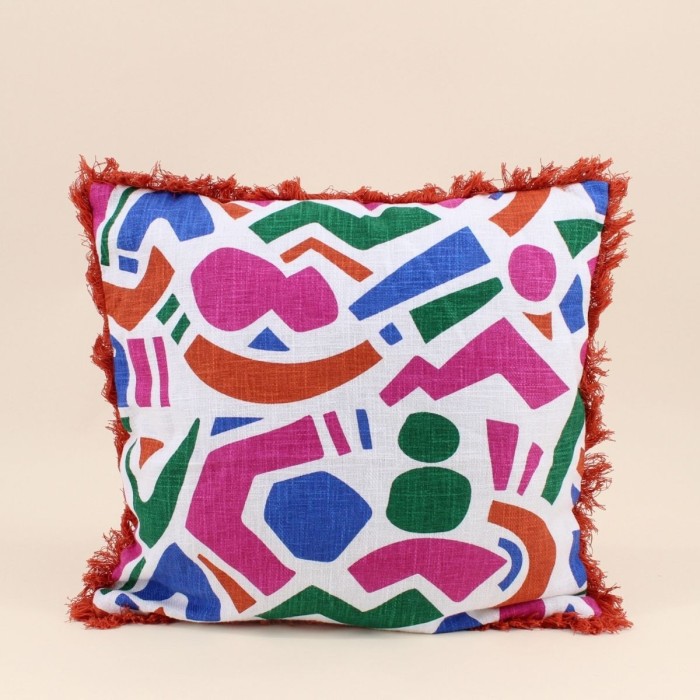Coussin extérieur coloré 40x40cm en coton | Hashtag Déco