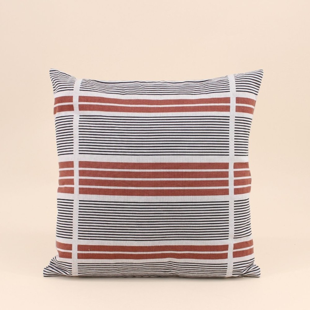Coussin extérieur terracotta 40x40cm en coton | Hashtag Déco