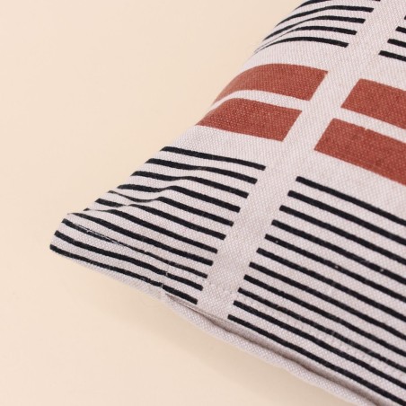 Coussin extérieur terracotta 40x40cm en coton | Hashtag Déco