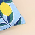Coussin extérieur citron coton jaune 30x50cm | Hashtag Déco