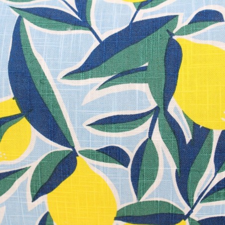 Coussin extérieur citron coton jaune 30x50cm | Hashtag Déco