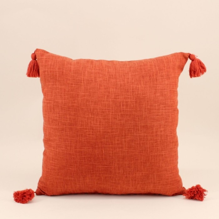 Coussin extérieur orange 45x45cm en coton | Hashtag Déco
