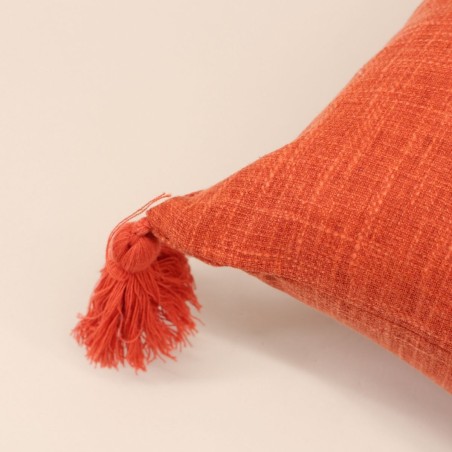 Coussin extérieur orange 45x45cm en coton | Hashtag Déco