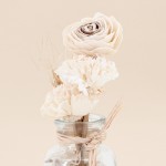 Vase avec fleurs séchées 25cm en céramique beige | Hashtag Déco