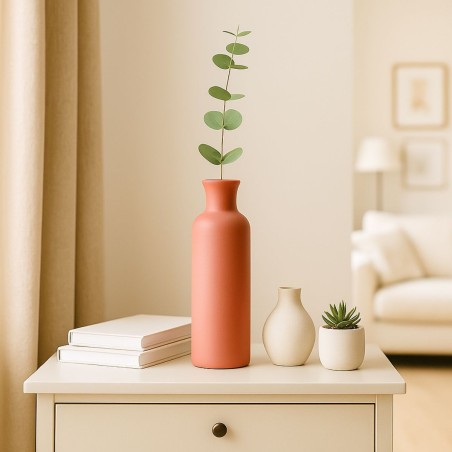 Vase en céramique blanc 27cm élégant | Hashtag Déco