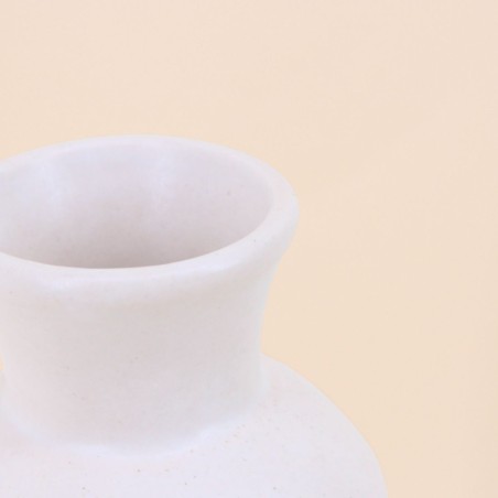 Vase en céramique blanc 27cm élégant | Hashtag Déco