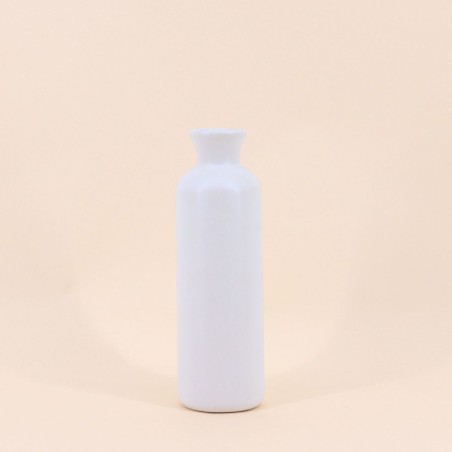 Vase en céramique blanc 27cm élégant | Hashtag Déco