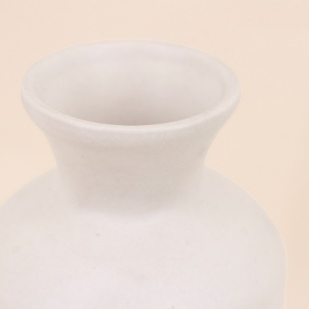 Vase en céramique blanc 20cm élégant | Hashtag Déco