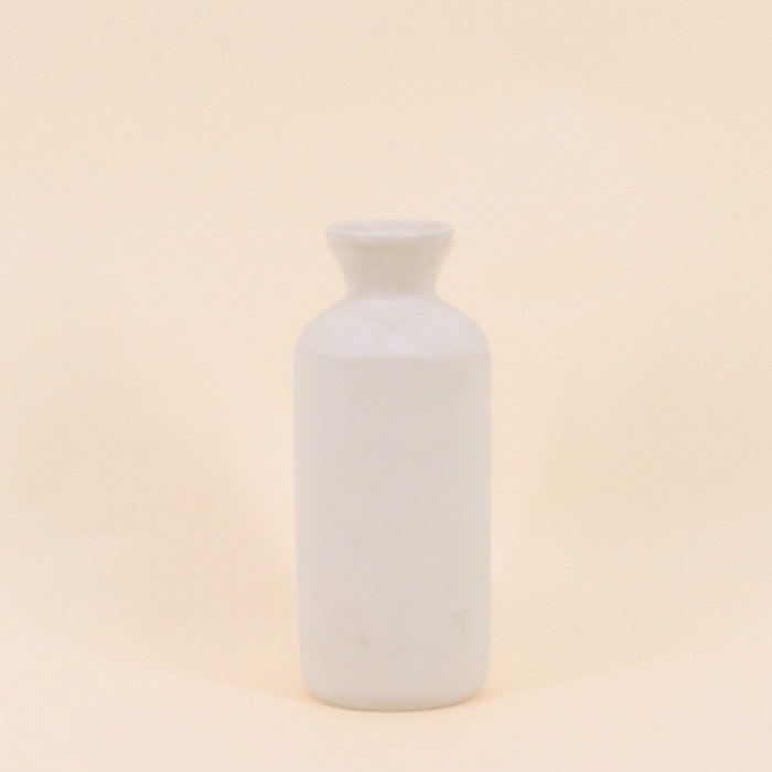 Vase en céramique blanc 20cm élégant | Hashtag Déco