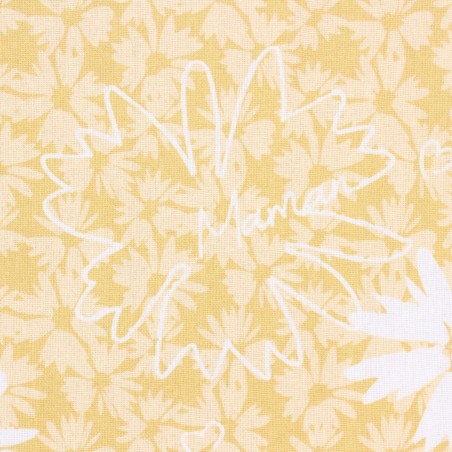Étui tablette tissu fleuri jaune 33x23 cm | Hashtag Déco