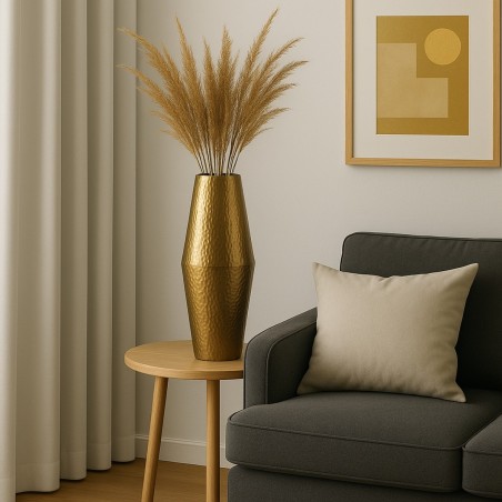 Vase design métal doré 50cm pour intérieur chic | Hashtag Déco