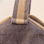 Panier rangement bûches tissu gris | Hashtag Déco