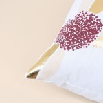 Coussin fleurs 40x40 cm coton bleu | Hashtag Déco