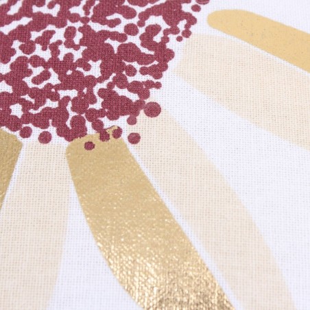 Coussin fleurs 40x40 cm coton bleu | Hashtag Déco