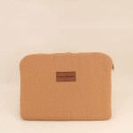 Pochette ordinateur tissu camel 39x28cm | Hashtag Déco