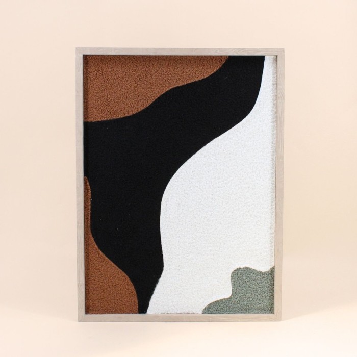 Cadre déco 3D en feutrine gris 40x60cm | Hashtag Dé