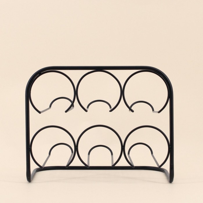 Porte bouteille métal noir élégant | Hashtag Déco