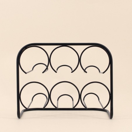 Porte bouteille métal noir élégant | Hashtag Déco