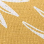 Coussin extérieur jaune feuillage 50x30cm tissu | Hashtag Déco