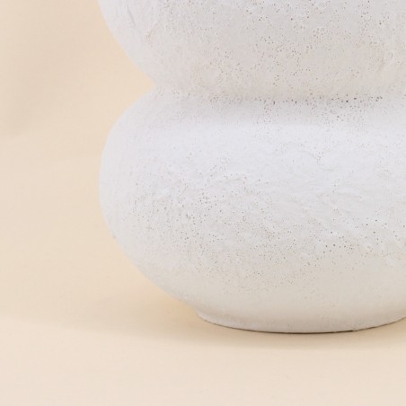 Vase design texturé céramique blanc 31cm | Hashtag Déco