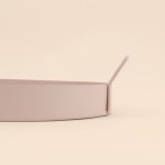 Plateau rond motifs bois clair avec poignées | Hashtag Déco
