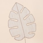 Set de 2 feuilles murales en tissu vert 27cm | Hashtag Déco