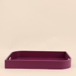 Plateau rose en bois 30x40cm, élégant et pratique | Hashtag Déco