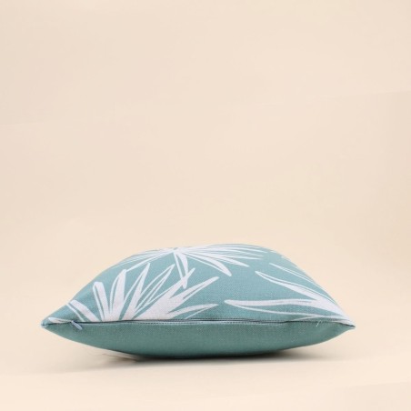 Coussin extérieur vert feuillage 40x40 cm tissu | Hashtag Déco