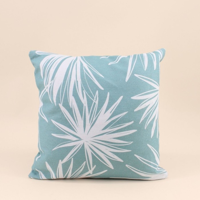 Coussin extérieur vert feuillage 40x40 cm tissu | Hashtag Déco