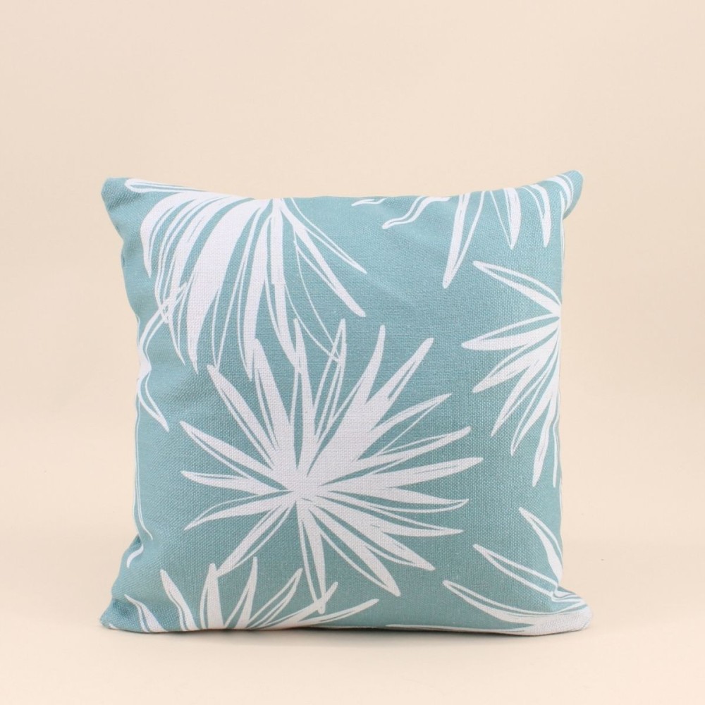 Coussin extérieur vert feuillage 40x40 cm tissu | Hashtag Déco