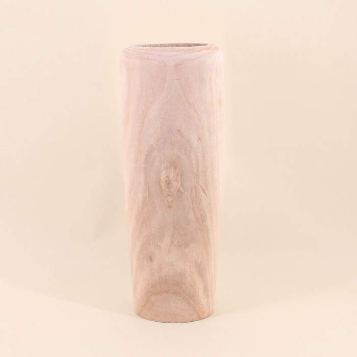 Vase en bois brut naturel 48cm | Hashtag Déco