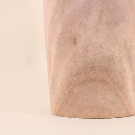 Vase en bois brut naturel 48cm | Hashtag Déco