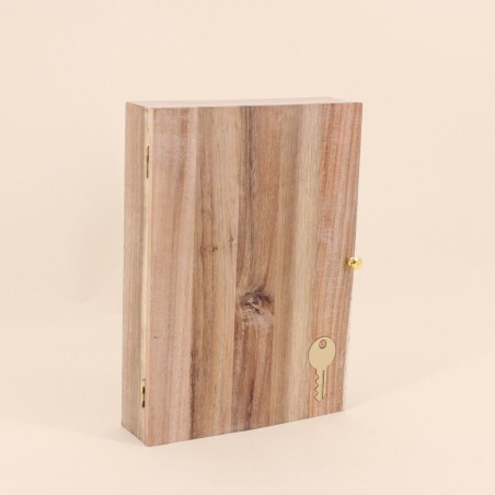 Boite à clés en bois naturel 28x20cm | Hashtag Déco