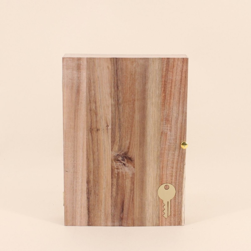 Boite à clés en bois naturel 28x20cm | Hashtag Déco