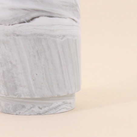 Vase en céramique marbre blanc 15cm | Hashtag Déco