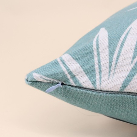 Coussin extérieur vert feuillage 40x40 cm tissu | Hashtag Déco