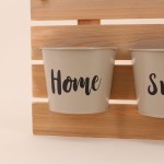 Set 3 cache-pots muraux bois et métal | Hashtag Déco