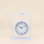 Horloge à poser métal blanc 27cm élégante | Hashtag Déco