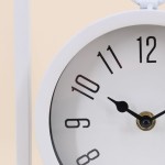 Horloge à poser métal blanc 27cm élégante | Hashtag Déco