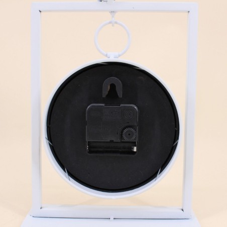 Horloge à poser métal blanc 27cm élégante | Hashtag Déco