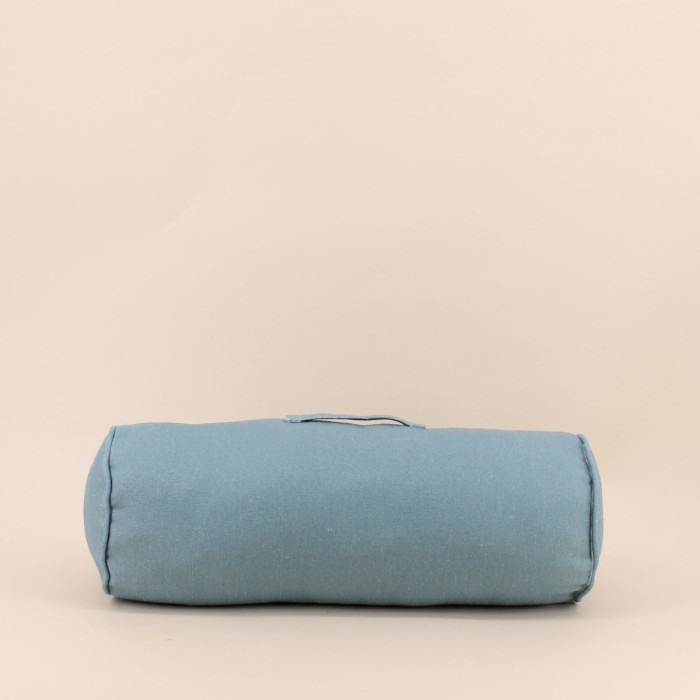 Coussin rond extérieur déperlant bleu 50x30cm | Hashtag Déco