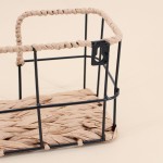 Étagère murale corde et métal 55cm noire | Hashtag Déco