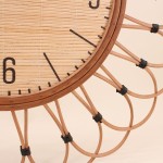 Horloge en rotin naturel 60cm | Hashtag Déco