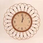 Horloge en rotin naturel 60cm | Hashtag Déco