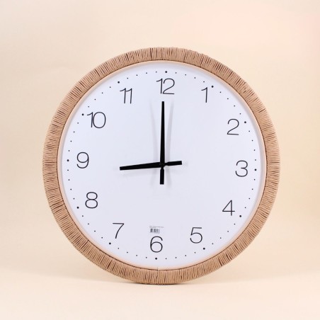 Horloge ronde rotin naturel 54cm | Hashtag Déco