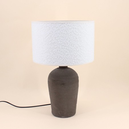 Lampe à poser effet pierre naturelle grise 52cm | Hashtag Déco