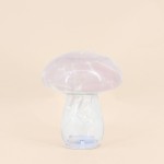 Lampe LED champignon verre rose 18cm | Hashtag Déco