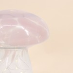Lampe LED champignon verre rose 18cm | Hashtag Déco