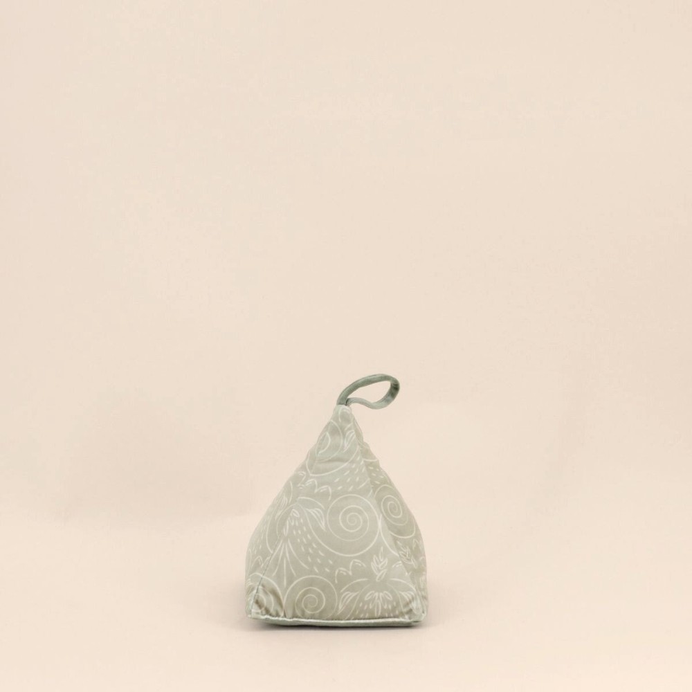 Cale porte en velours vert à motifs unique | Hashtag Déco